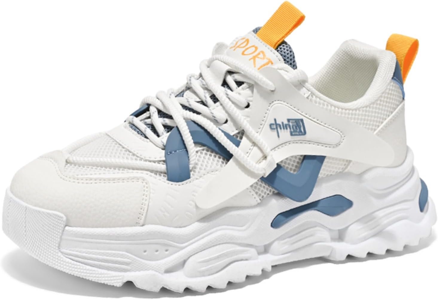 Мужские массивные кроссовки, стильные с толстой подошвой, с регулируемыми шнурками, идеально подходят для уличной моды и повседневного комфорта Aokisx, синий
Мужские массивные кроссовки, стильные с толстой подошвой, с регулируемыми шнурками, идеально подходят для уличной моды и повседневного комфорта Aokisx, синий