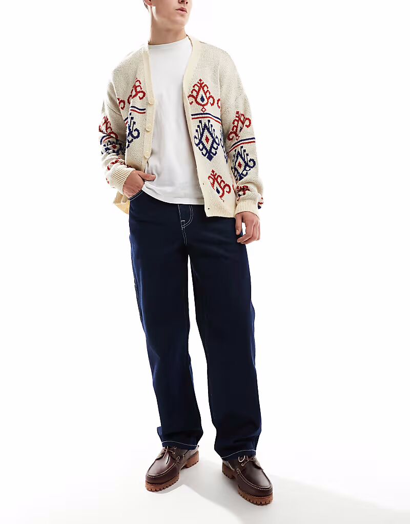 Мешковатые плотные джинсы ASOS DESIGN с контрастной строчкой цвета индиго
Мешковатые плотные джинсы ASOS DESIGN с контрастной строчкой цвета индиго