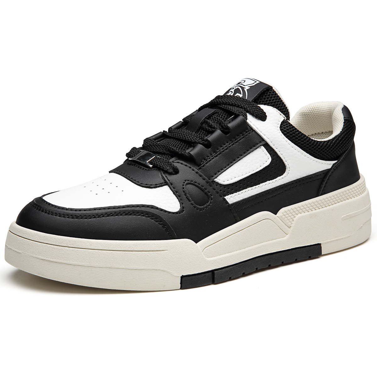 Chint Мужские повседневные низкие кеды, белый с черными элементами
Chint Мужские повседневные низкие кеды, белый с черными элементами