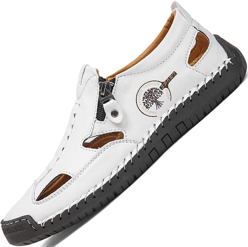 Сандалии LZDZN для мужчин, кожаные, закрытый носок, белые, коричневые, черные, синие, классические размеры, летние шлепанцы, пляжная обувь
Сандалии LZDZN для мужчин, кожаные, закрытый носок, белые, коричневые, черные, синие, классические размеры, летние шлепанцы, пляжная обувь