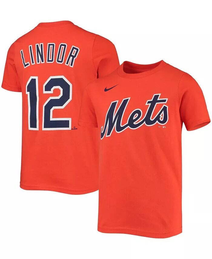 Футболка с именем и номером игрока Big Boys and Girls Francisco Lindor Orange New York Mets Nike, оранжевый
Футболка с именем и номером игрока Big Boys and Girls Francisco Lindor Orange New York Mets Nike, оранжевый