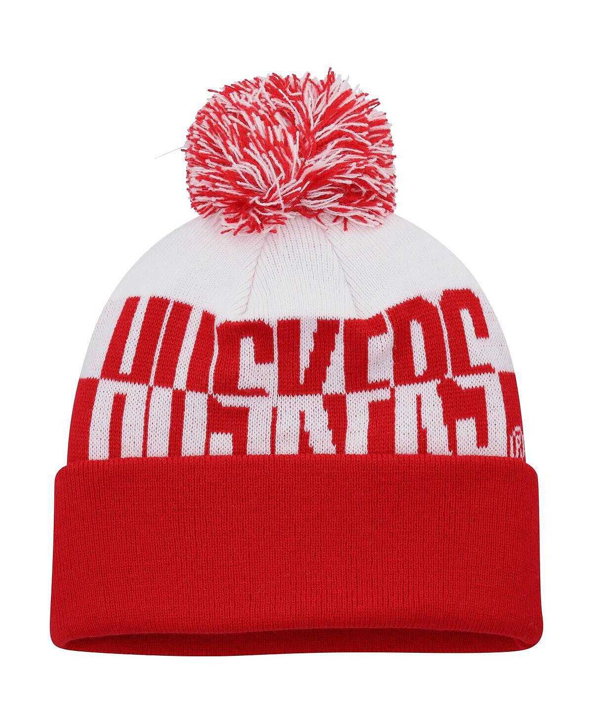 Мужская алая и белая вязаная шапка Nebraska Huskers с манжетами и помпоном adidas
Мужская алая и белая вязаная шапка Nebraska Huskers с манжетами и помпоном adidas
