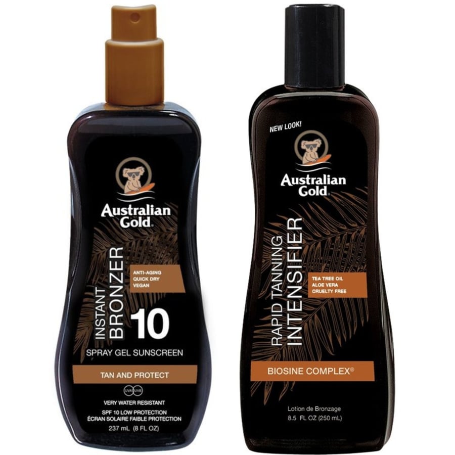 Australian Gold Spray Gel Bronzer SPF10 + Rapid Tanning Intensifier
Australian Gold Spray Gel Bronzer SPF10 + Rapid Tanning Intensifier