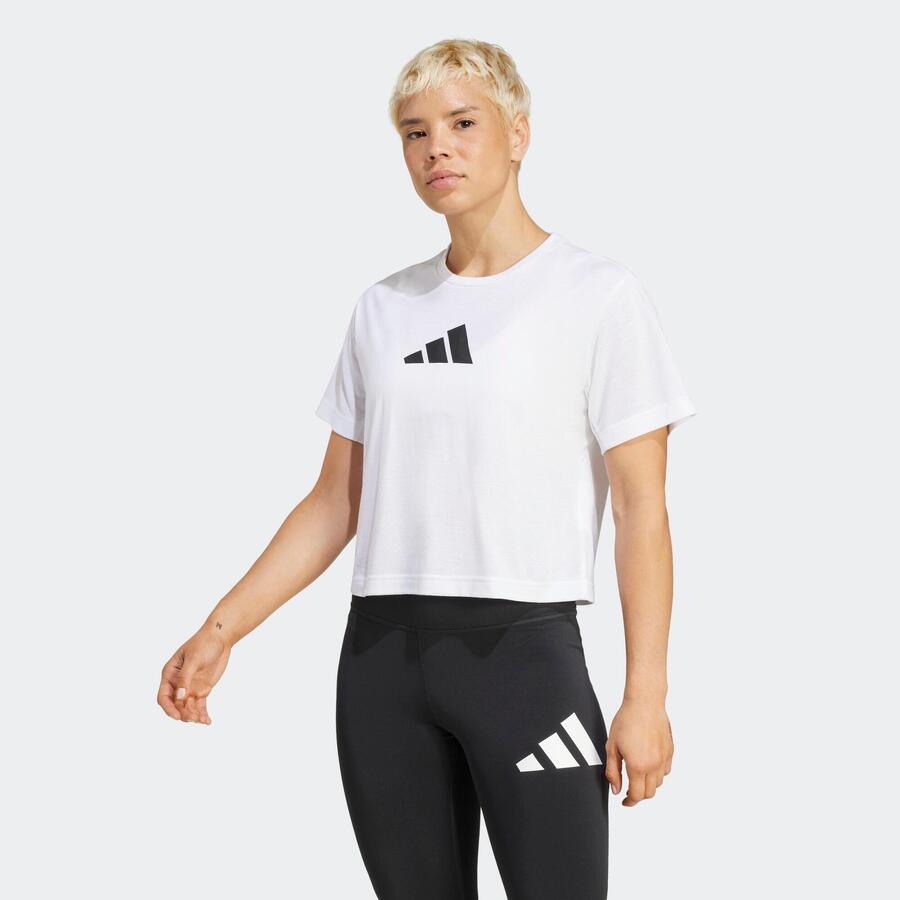 ADIDAS Женская футболка с логотипом - белая
ADIDAS Женская футболка с логотипом - белая