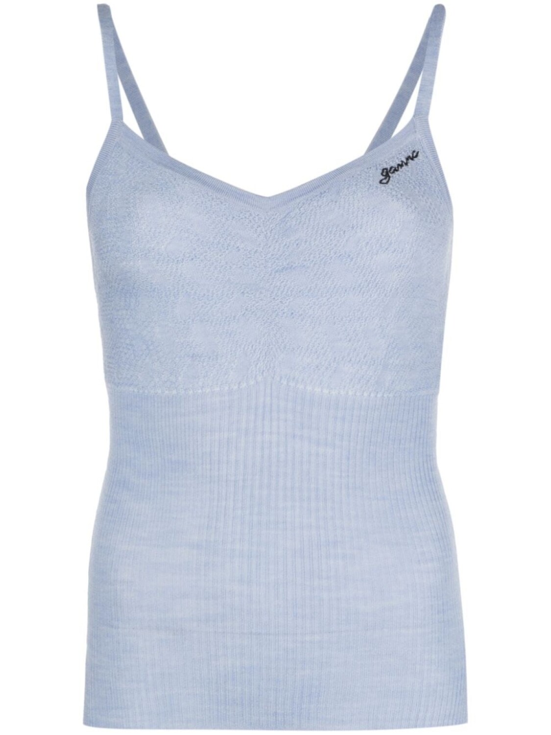 GANNI топ на бретелях с кружевом, синий
GANNI топ на бретелях с кружевом, синий