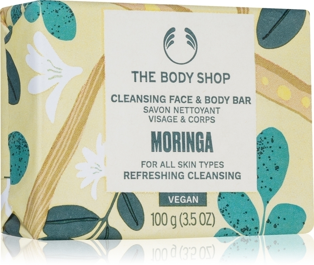 Очищающее мыло с морингой для лица и тела The Body Shop, 100 гр
Очищающее мыло с морингой для лица и тела The Body Shop, 100 гр