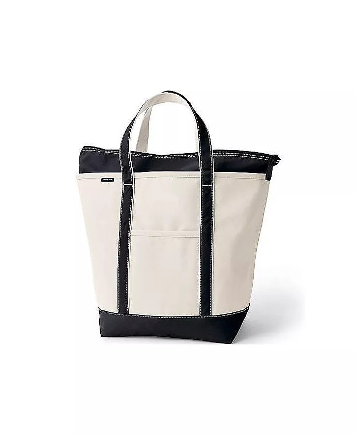 Большая натуральная холщовая сумка-шоппер с пятью карманами и верхней молнией Lands' End, синий
Большая натуральная холщовая сумка-шоппер с пятью карманами и верхней молнией Lands' End, синий