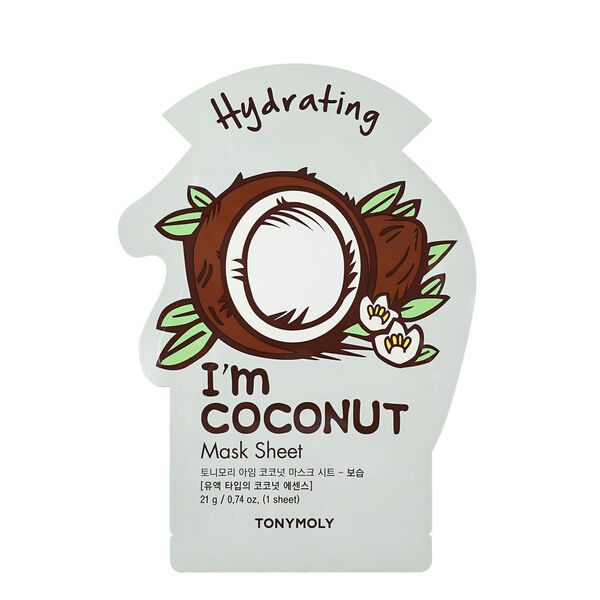 Увлажняющая тканевая маска для лица, 21 г Tony Moly I'M coconut 
Увлажняющая тканевая маска для лица, 21 г Tony Moly I'M coconut