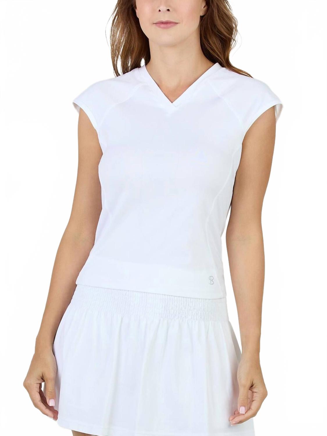 Женская блузка с коротким рукавом и завязками в белом цвете Sofibella
Женская блузка с коротким рукавом и завязками в белом цвете Sofibella