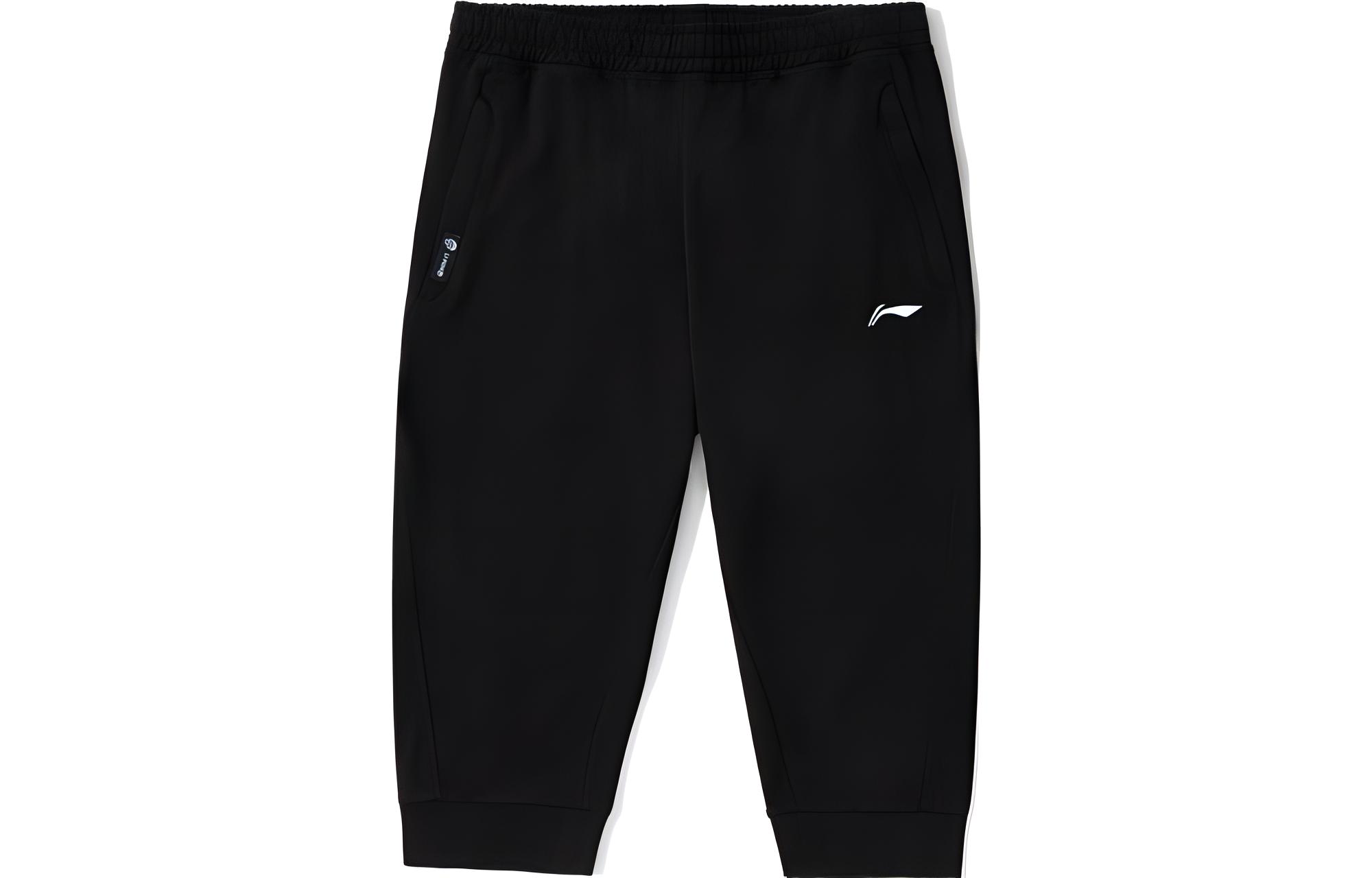 Трикотажные спортивные брюки мужские черные LINING 
Трикотажные спортивные брюки мужские черные LINING