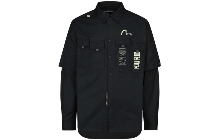 Рубашка мужская черная Evisu, черный
Рубашка мужская черная Evisu, черный