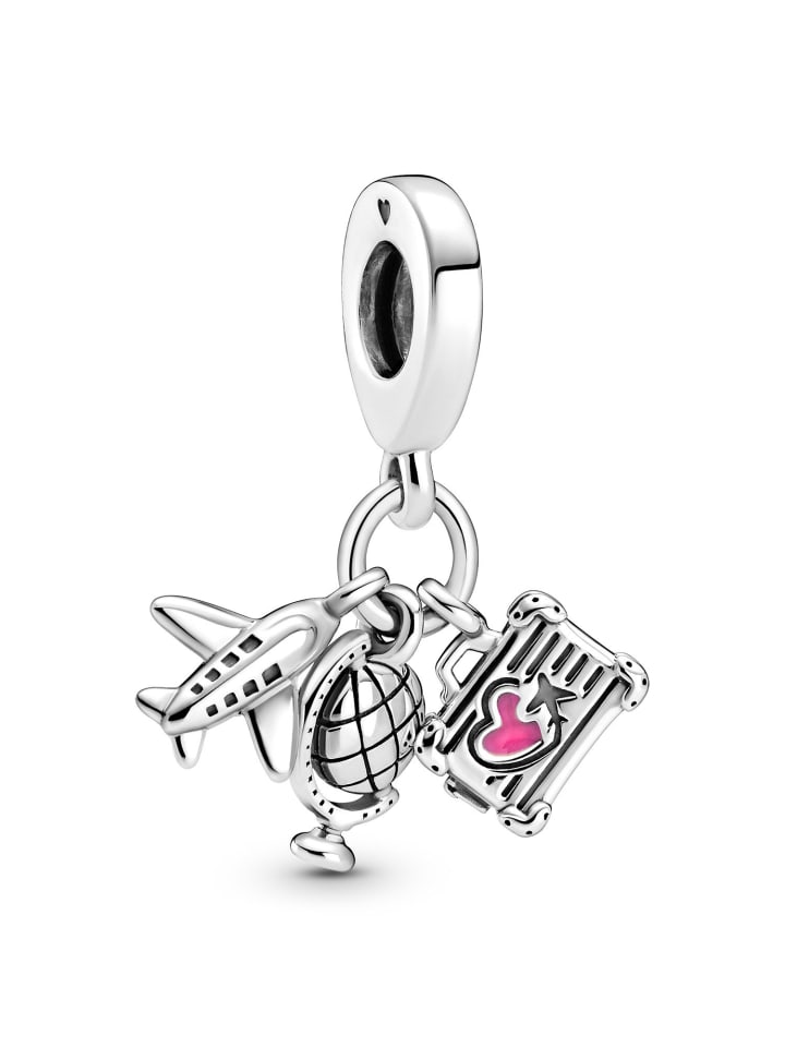 Pandora Подвеска-шарм в виде самолета, глобуса и чемодана, серебряная
Pandora Подвеска-шарм в виде самолета, глобуса и чемодана, серебряная