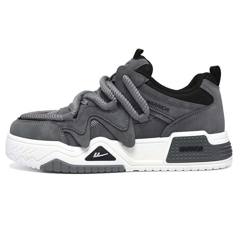 WARRIOR Серые унисекс скейтбордские кроссовки с низким верхом, устойчивые к истиранию, легкие и увеличивающие рост, цвет Gray
WARRIOR Серые унисекс скейтбордские кроссовки с низким верхом, устойчивые к истиранию, легкие и увеличивающие рост, цвет Gray