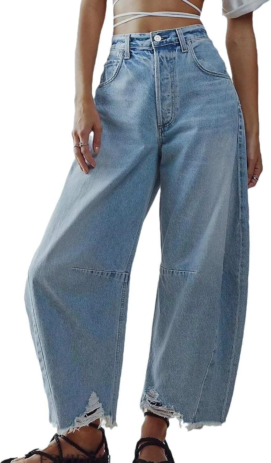 LifeShe Barrel Jeans для женщин Mid Rise Wide Leg
LifeShe Barrel Jeans для женщин Mid Rise Wide Leg