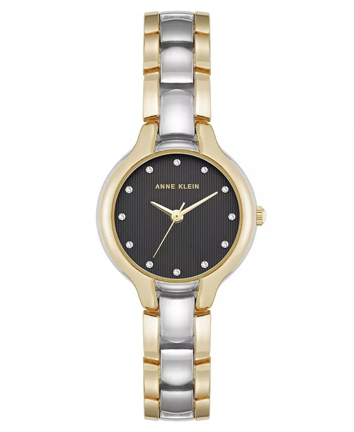 Женские часы Quartz с двухцветным металлическим корпусом и циферблатом с черными кристаллами, 28 мм Anne Klein
Женские часы Quartz с двухцветным металлическим корпусом и циферблатом с черными кристаллами, 28 мм Anne Klein