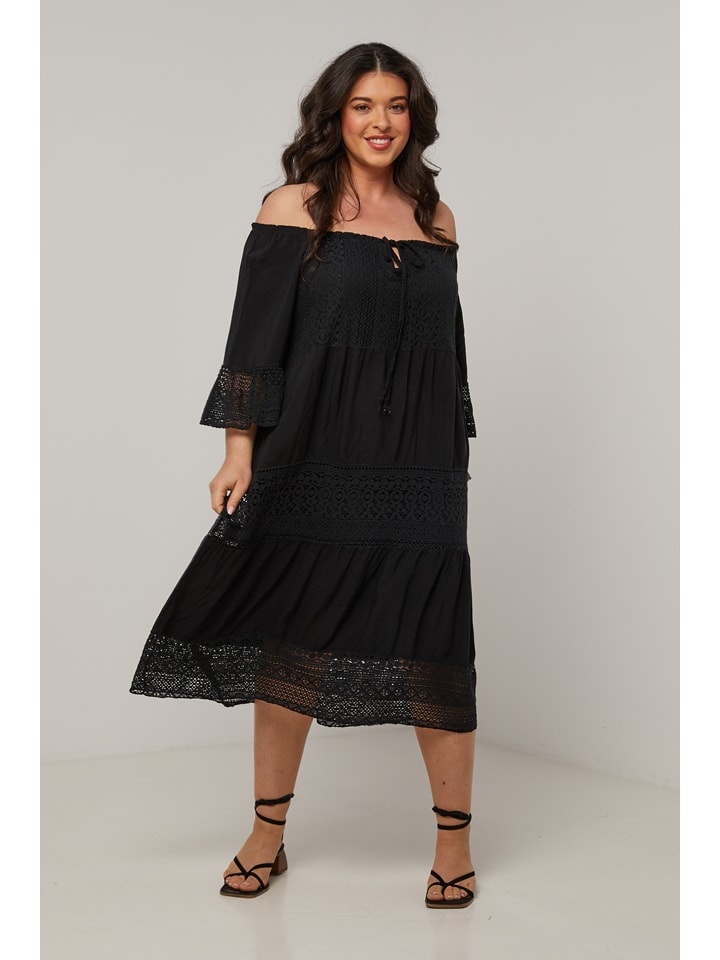 Платье до колена Curvy Lady, черный 
Платье до колена Curvy Lady, черный