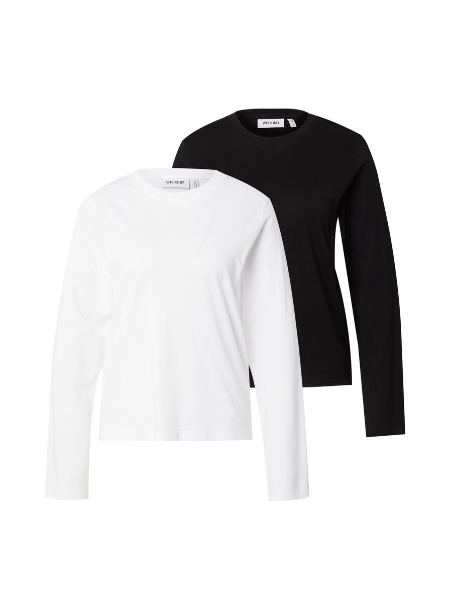 Рубашка WEEKDAY Essence Standard, черный/белый
Рубашка WEEKDAY Essence Standard, черный/белый