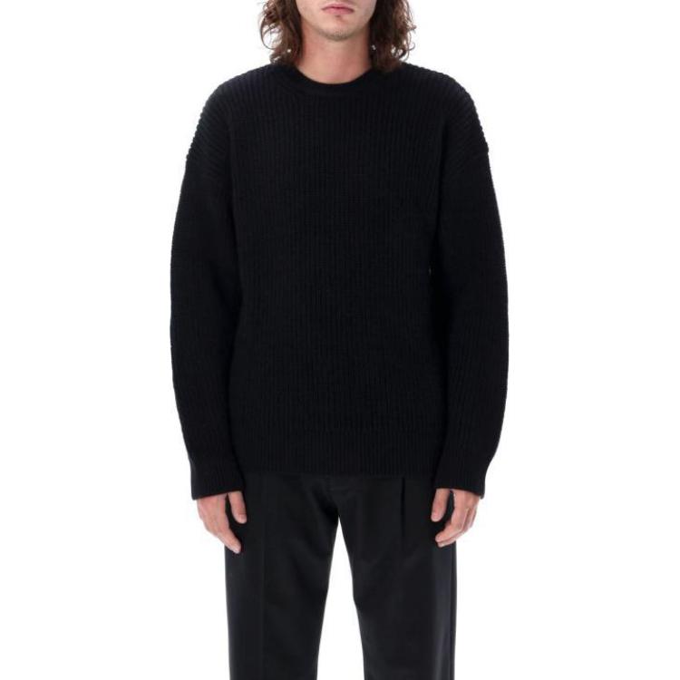 Ребристый вязаный джемпер с круглым вырезом Marine Serre, черный
Ребристый вязаный джемпер с круглым вырезом Marine Serre, черный