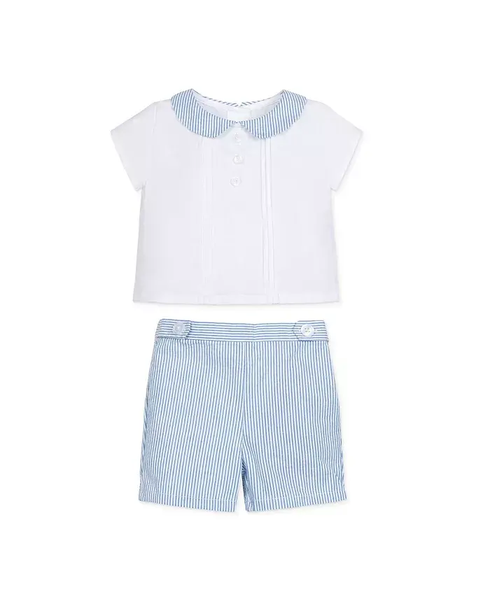 Комплект для девочки из рубашки с воротником Питер Пэн и шорт (2 предмета) Hope & Henry, синий
Комплект для девочки из рубашки с воротником Питер Пэн и шорт (2 предмета) Hope & Henry, синий