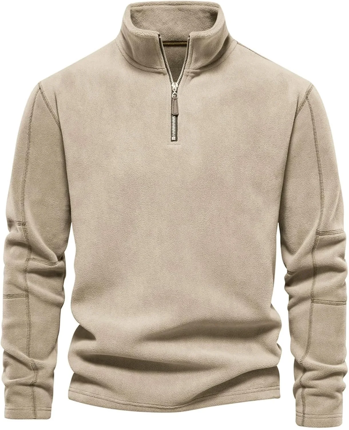 Мужской флисовый пуловер с полумолнией и воротником стойкой
Мужской флисовый пуловер с полумолнией и воротником стойкой