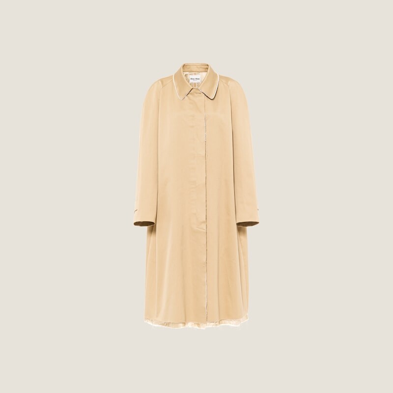 Прямое пальто-чинос Miu Miu, бежевый
Прямое пальто-чинос Miu Miu, бежевый