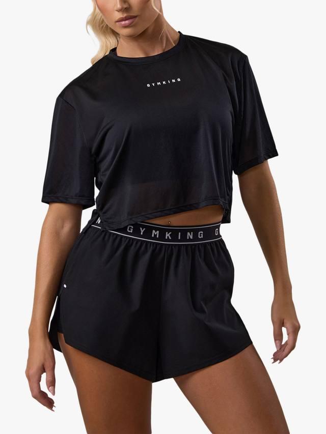 Женская укороченная футболка для фитнеса Gym King, Black
Женская укороченная футболка для фитнеса Gym King, Black