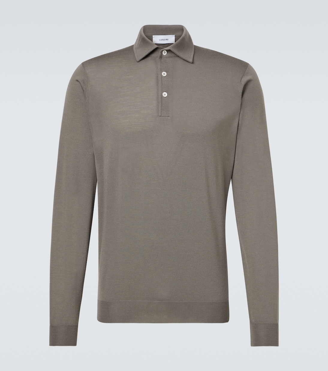 Рубашка-поло из натуральной шерсти в рубчик Lardini, бежевый
Рубашка-поло из натуральной шерсти в рубчик Lardini, бежевый