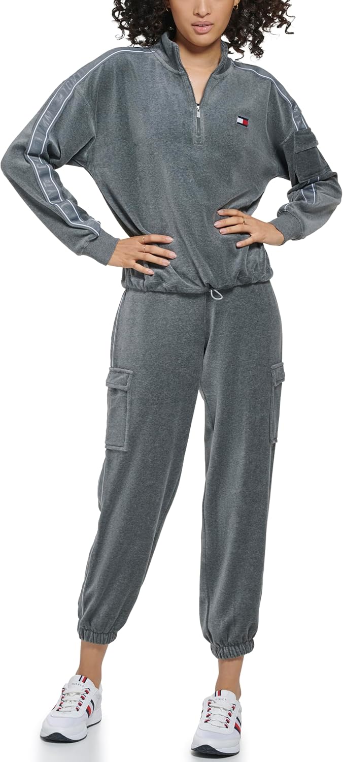 Женская велюровая толстовка-карго Tommy Hilfiger с застежкой-молнией Quarter Zip, Ash Heather
Женская велюровая толстовка-карго Tommy Hilfiger с застежкой-молнией Quarter Zip, Ash Heather