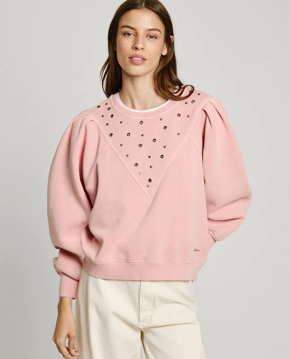Женская толстовка с круглым вырезом и металлическими деталями Pepe Jeans, розовый
Женская толстовка с круглым вырезом и металлическими деталями Pepe Jeans, розовый