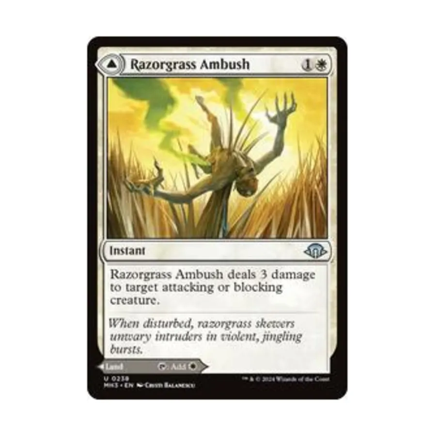 CCG Засада из бритвенной травы (U), MTG - Modern Horizons 3
CCG Засада из бритвенной травы (U), MTG - Modern Horizons 3