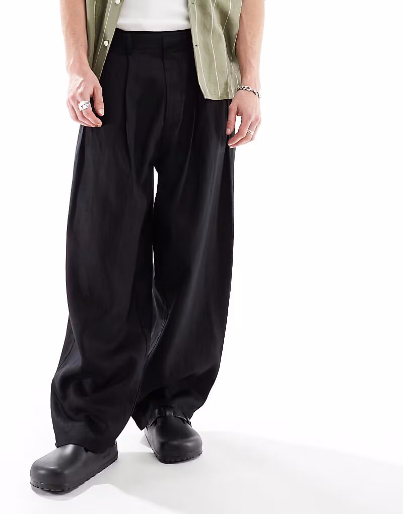 Брюки Bershka из 100% льна черного цвета
Брюки Bershka из 100% льна черного цвета