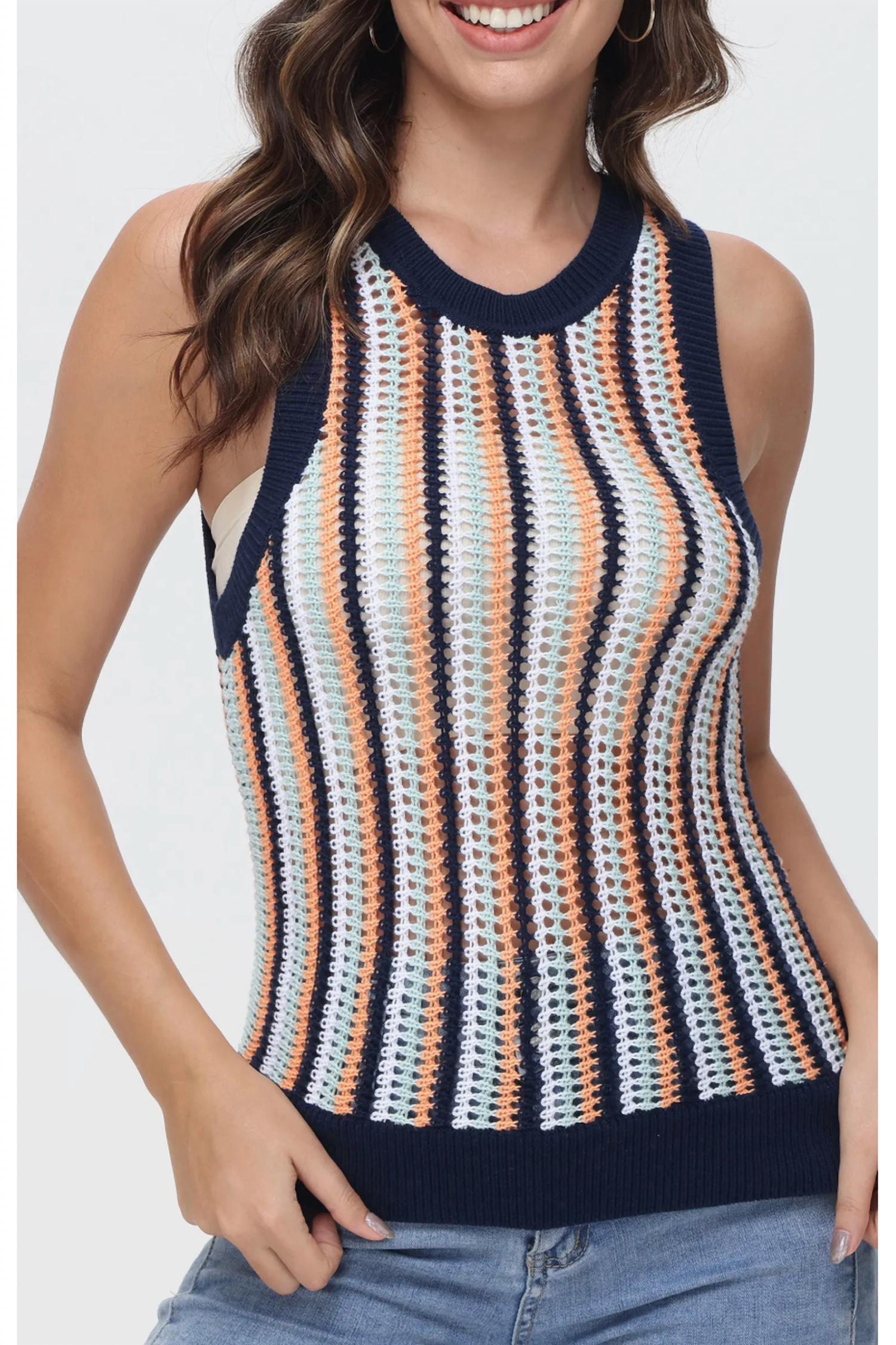 Майка Krista Crochet в темно-синем цвете Multi 525 America
Майка Krista Crochet в темно-синем цвете Multi 525 America