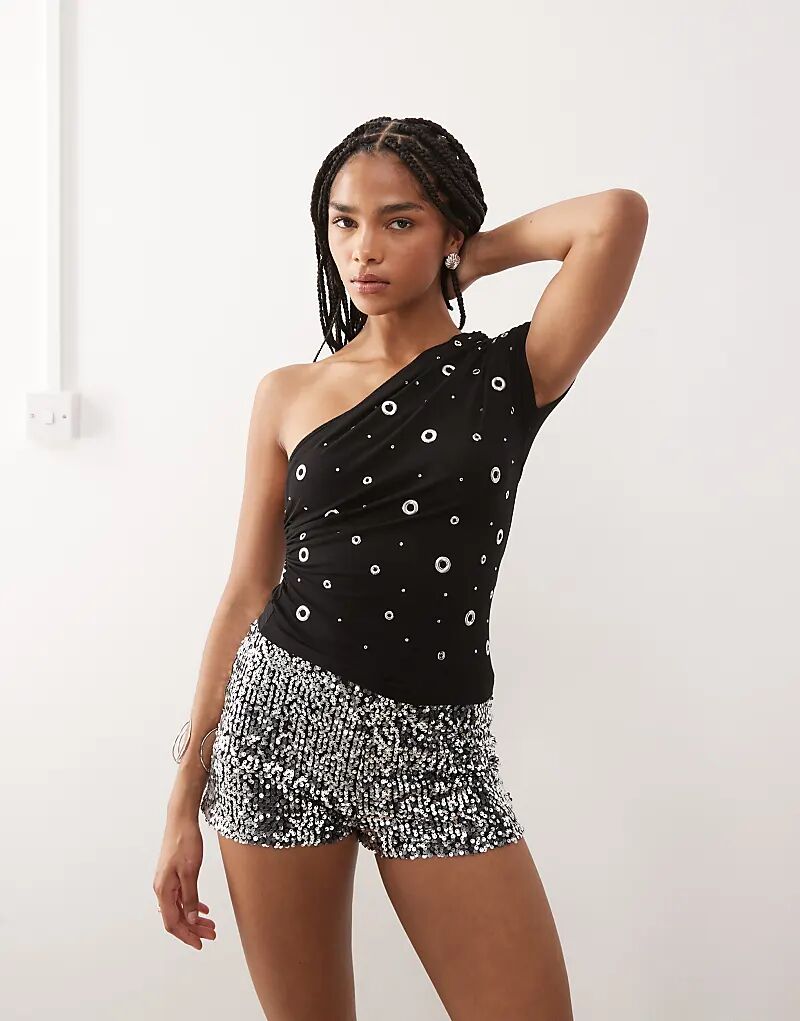 COLLUSION топ на одно плечо с экстремальными люверсами
COLLUSION топ на одно плечо с экстремальными люверсами