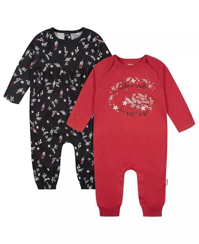 Детский комбинезон с длинными рукавами для девочек, 2 шт Gerber, красный
Детский комбинезон с длинными рукавами для девочек, 2 шт Gerber, красный