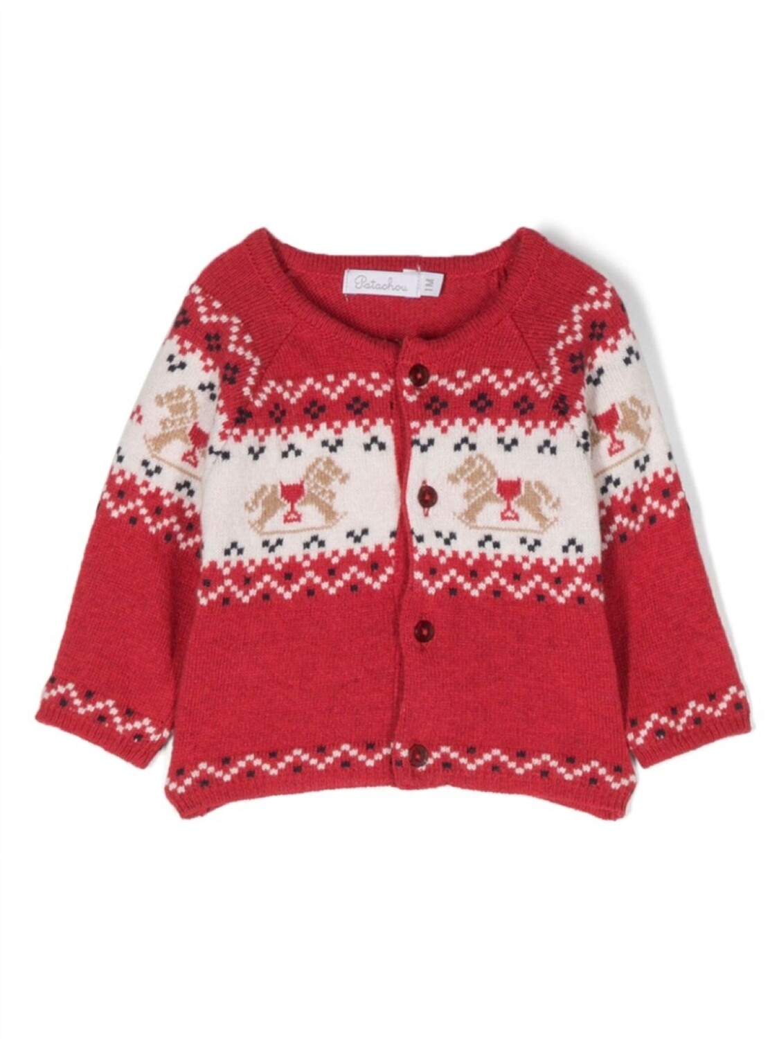 Кардиган вязки интарсия с узором Patachou, красный
Кардиган вязки интарсия с узором Patachou, красный