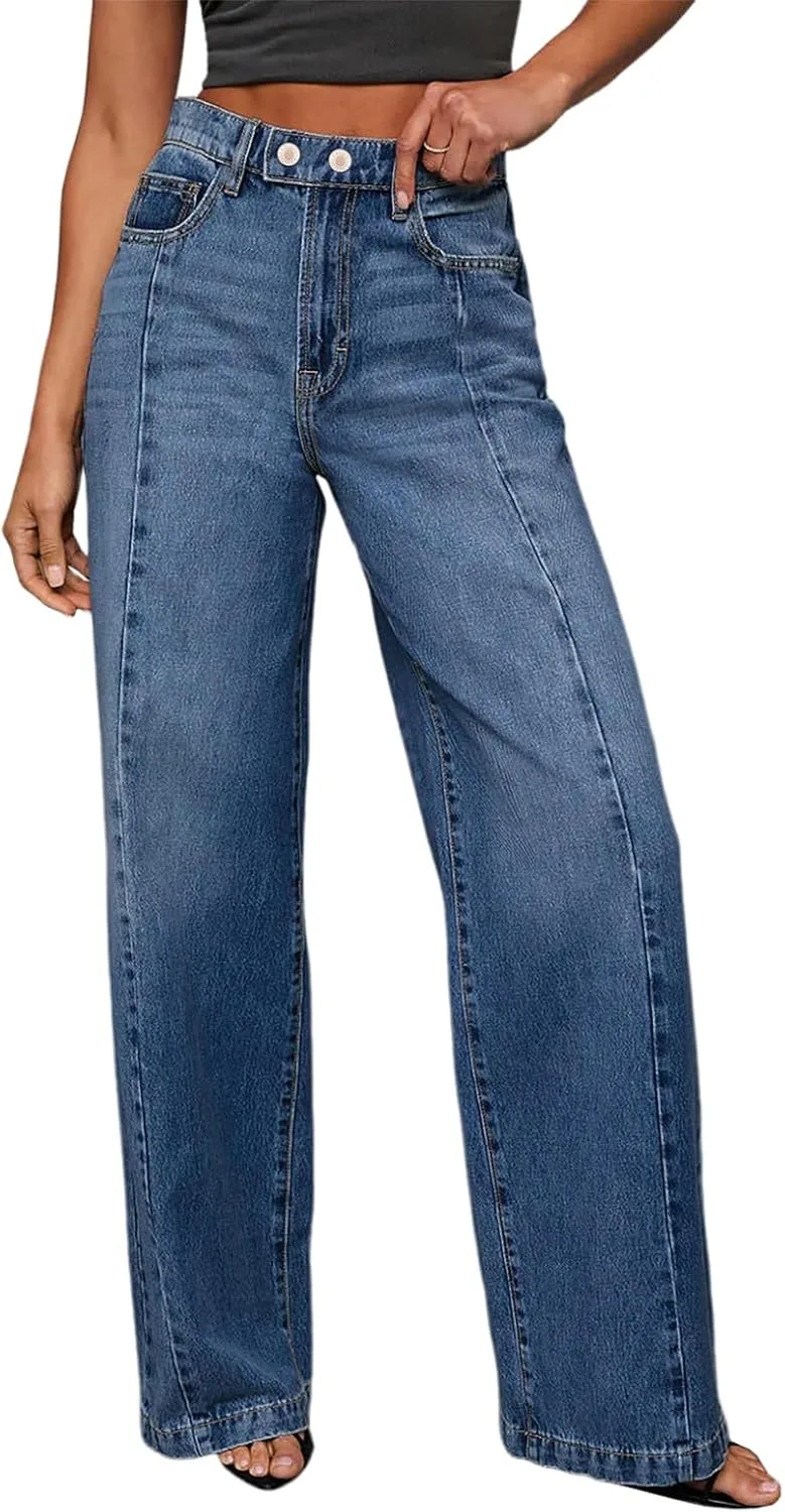 Sidefeel женские джинсы широкие клеш с высокой посадкой
Sidefeel женские джинсы широкие клеш с высокой посадкой