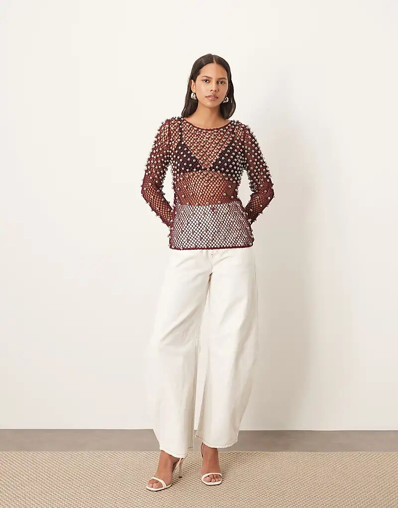 Топ с длинными рукавами из сетчатой ткани ARRANGE в тускло-розовом цвете
Топ с длинными рукавами из сетчатой ткани ARRANGE в тускло-розовом цвете