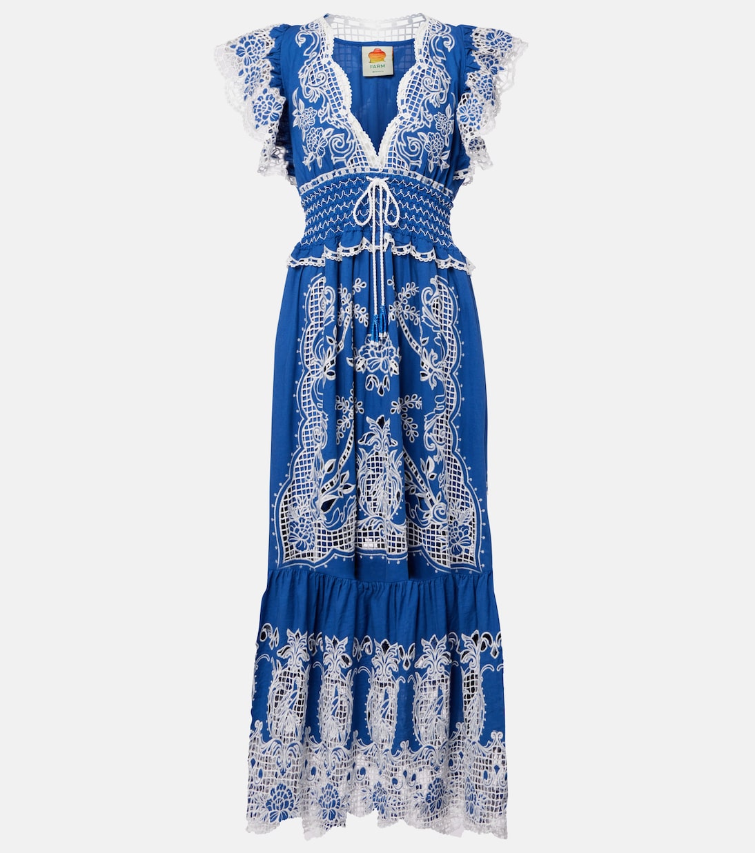 Вышитое макси-платье из льняной смеси Farm Rio, синий
Вышитое макси-платье из льняной смеси Farm Rio, синий