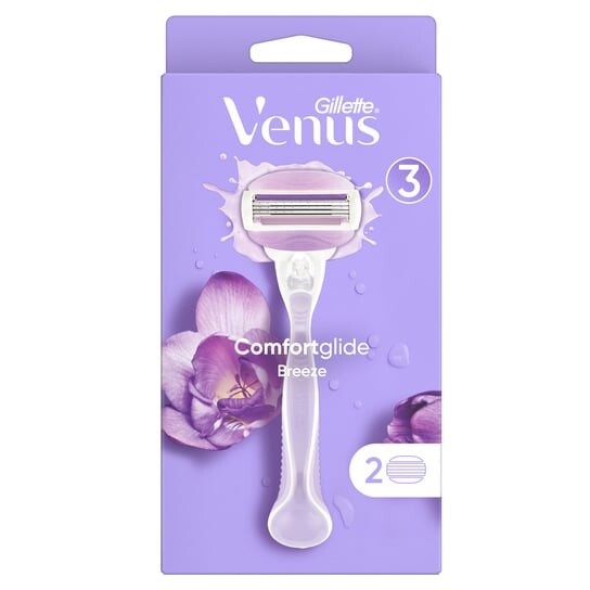 Ручка для бритвы + 2 картриджа Gillette, Venus Breeze
Ручка для бритвы + 2 картриджа Gillette, Venus Breeze
