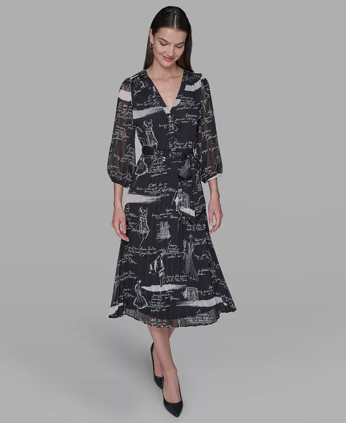 Женское платье-рубашка из шифона с запахом KARL LAGERFELD PARIS
Женское платье-рубашка из шифона с запахом KARL LAGERFELD PARIS