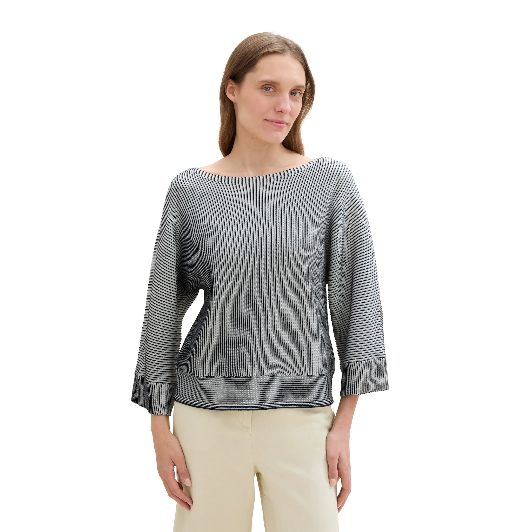 Свитер TOM TAILOR "летучая мышь" с полосатым узором, цвет Navy Striped Knit Design
Свитер TOM TAILOR "летучая мышь" с полосатым узором, цвет Navy Striped Knit Design