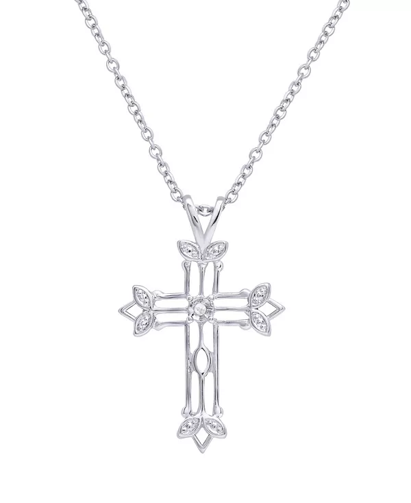 Ожерелье с подвеской в виде креста с бриллиантами, посеребренное Macy'S, silver
Ожерелье с подвеской в виде креста с бриллиантами, посеребренное Macy'S, silver