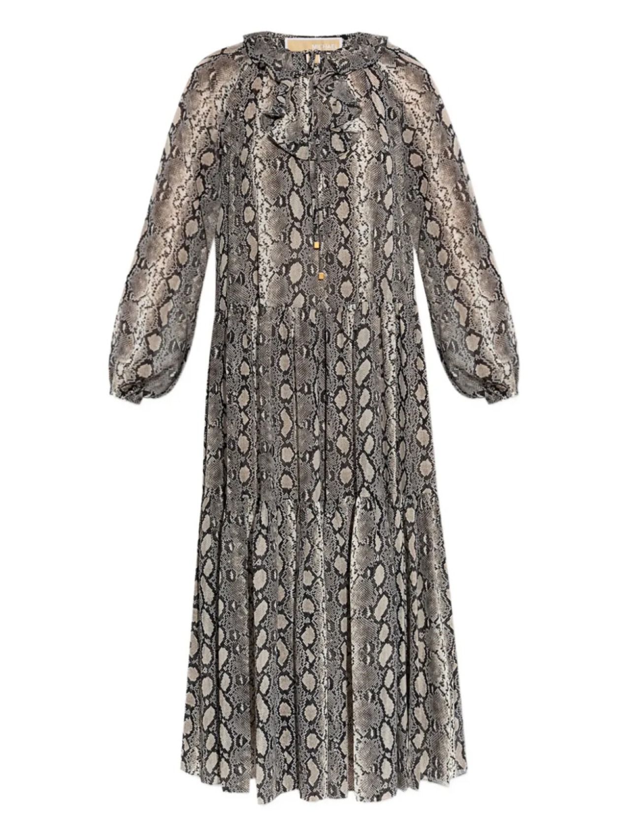 Платье-миди с принтом змеиной кожи от Michael Michael Kors, серый
Платье-миди с принтом змеиной кожи от Michael Michael Kors, серый