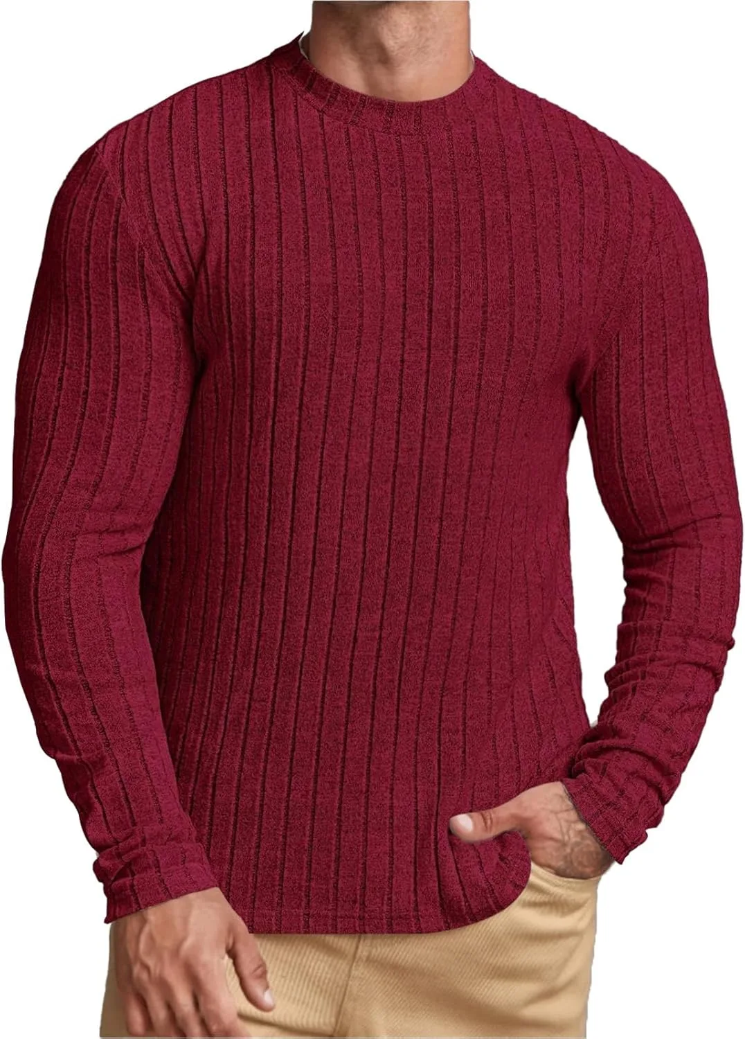 Мужская футболка с длинным рукавом, вязаная, приталенная, однотонная LGHLMCL
Мужская футболка с длинным рукавом, вязаная, приталенная, однотонная LGHLMCL