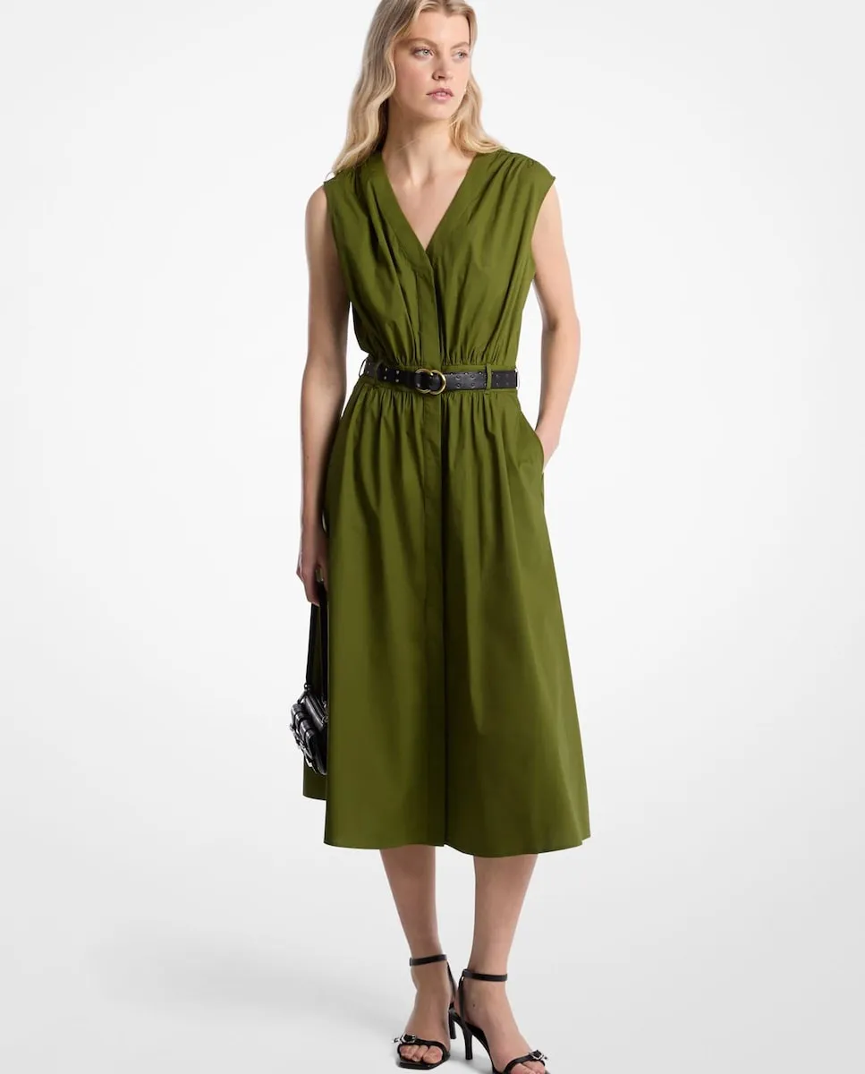 Мидское платье из поплина Michael Michael Kors, зеленый
Мидское платье из поплина Michael Michael Kors, зеленый
