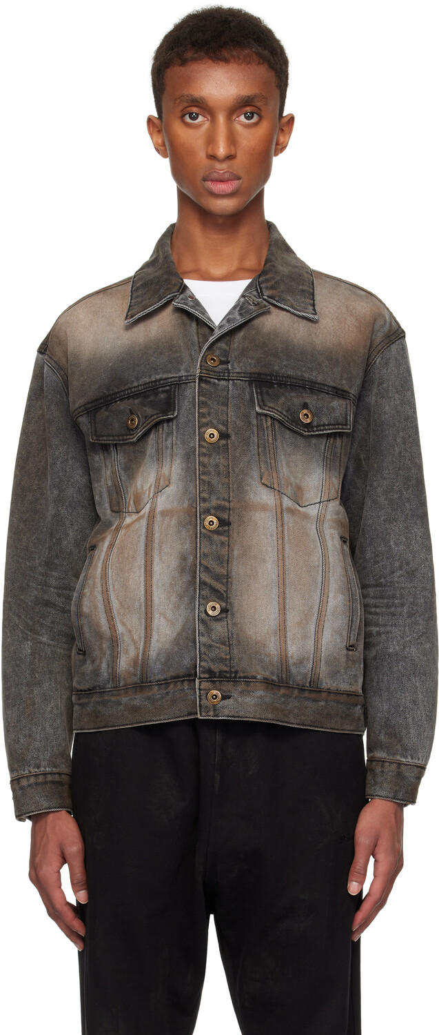 Куртка из стираного денима We11done, черный
Куртка из стираного денима We11done, черный