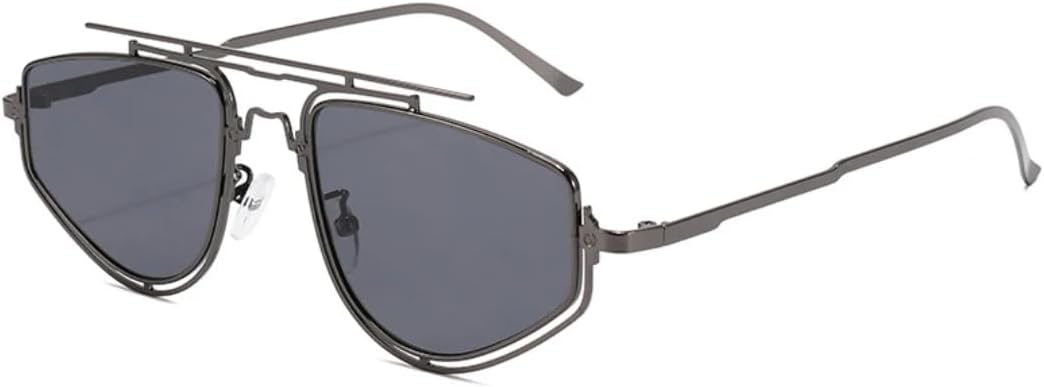 Ретро солнцезащитные очки «кошачий глаз» с двойной перемычкой для женщин и мужчин, металлическая оправа, градиентное зеркальное покрытие, защита от УФ-излучения UV400 для использования на открытом воздухе UATXTAU, Gun Gray
Ретро солнцезащитные очки «кошачий глаз» с двойной перемычкой для женщин и мужчин, металлическая оправа, градиентное зеркальное покрытие, защита от УФ-излучения UV400 для использования на открытом воздухе UATXTAU, Gun Gray