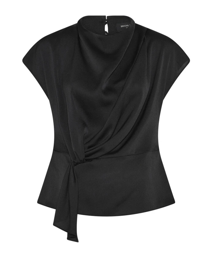 Черная драпированная блузка Bruuns Bazaar, черный
Черная драпированная блузка Bruuns Bazaar, черный
