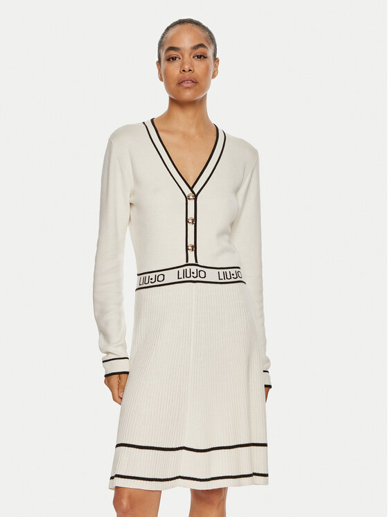 Вязаное платье regular fit TF4050 MS59L Liu Jo, экрю
Вязаное платье regular fit TF4050 MS59L Liu Jo, экрю