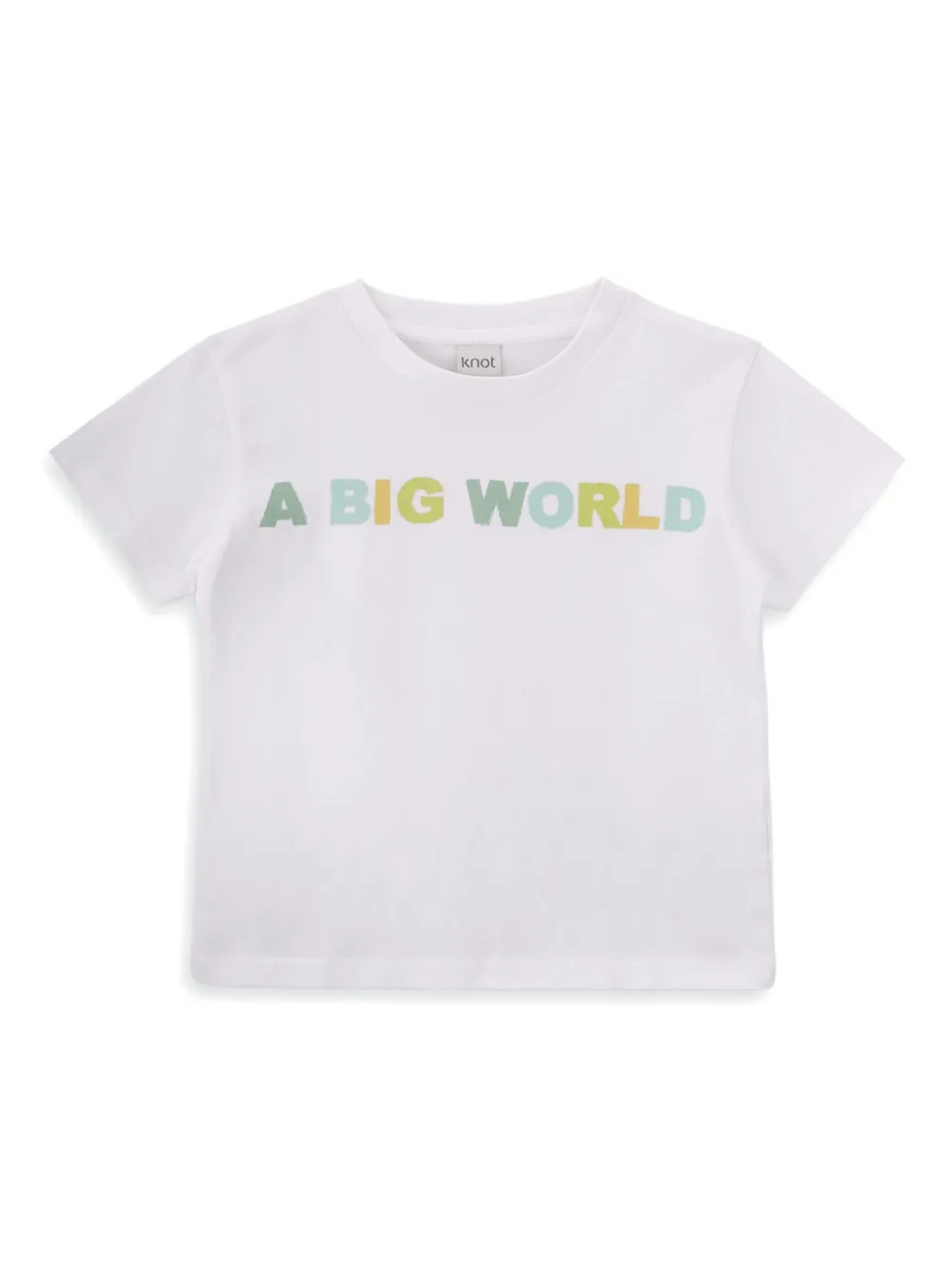 Knot футболка из органического хлопка с принтом Big World, белый 
Knot футболка из органического хлопка с принтом Big World, белый